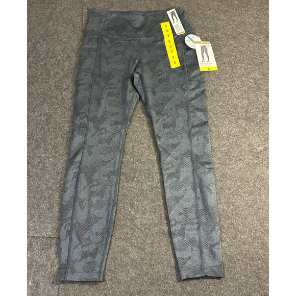 Mondetta Pants - Mondetta Woman's Brushed Jacquard‎ High Waist Pockets Legging India Ink Small